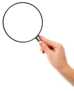 Photo: magnifying glass