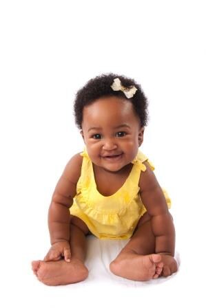 cute baby girl smiling