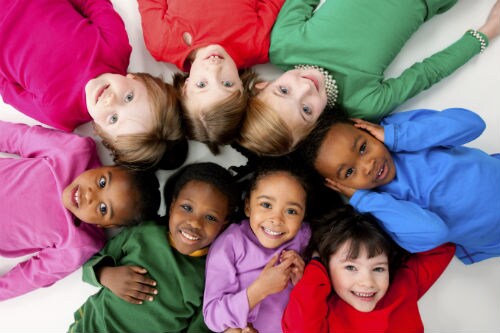 Diverse grouping of children