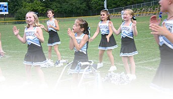 A young cheerleader with cerebral palsy