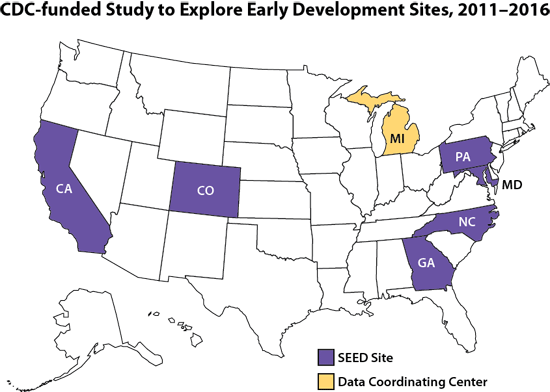 CDC-funded Study to Explore Early Development Sties, 2011-2016
