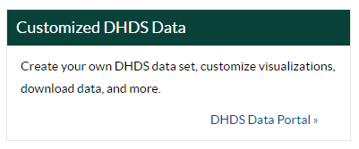 Screenshot: Customized DHDS data