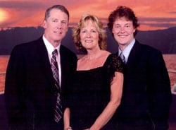 Taylor Allen, a 23-year-old young man with an FASD and his parents, Mark and Cathy Allen