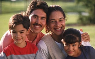 Photo of hispanic family