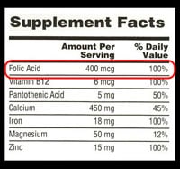 folic acid supplement facts