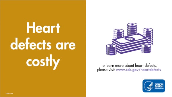 Heart defects are costly - vector graphic of stacked dollar bills and coins