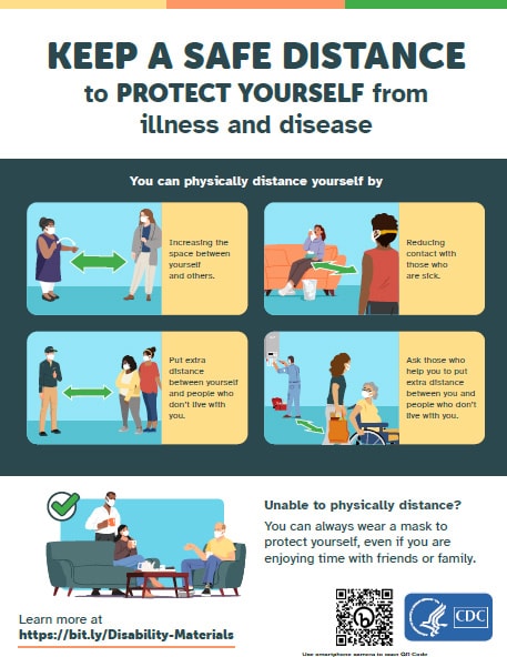 Keep a safe distance to protect yourself from illiness and disease