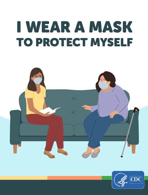 I wear a mask to protect myself