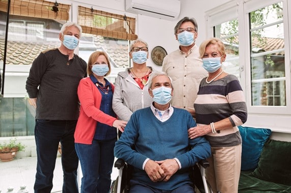 Medical staff wearing face masks