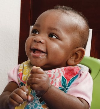 A happy african american baby