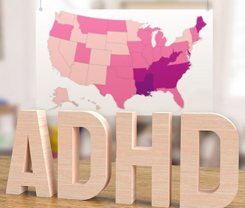 ADHD prevalance map