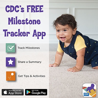CDC's FREE milestone tracker app
