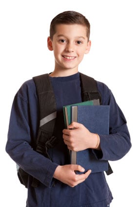 Boy ready for school