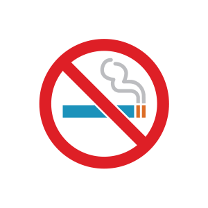 Ilustración de una señal de no fumar