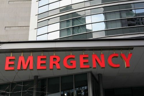Photo of emergency entrance of hospital