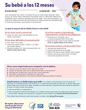 12 month milestone checklist thumbnail in Spanish
