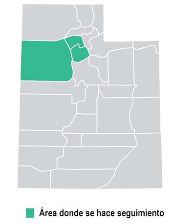Utah map with site tracking area in green