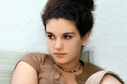 Young woman with dark hair 