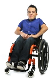 Photo: A man in a wheelchair