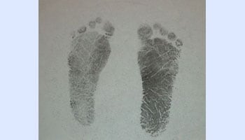 Grace's foot prints