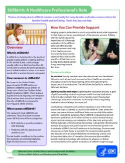 Image of PDF Factsheet - Stillbirth: A Healthcare Professional's Role
