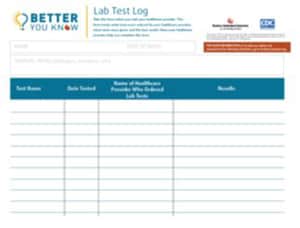 Better You Know Lab Test Log