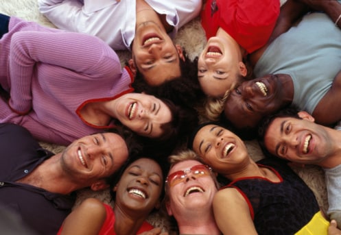 Group of smiling people