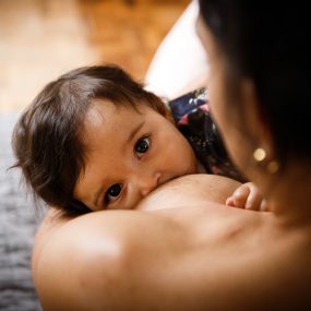 A child breastfeeding