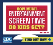 Screen time versus lean time. How much entertainment screen time do kids get?
