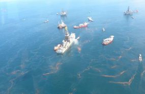 Oil source on ocean