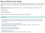 Screen shot of the Case Study Guide webpage