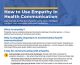 How to Use Empathy in Health Communication Factsheet