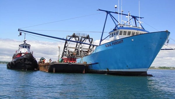 ESS Pursuit, a clamming vessel in the ocean