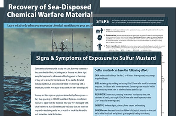 slider-graphic recovery of sea-disposed chemical warfare material