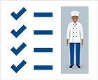 graphic of a checklist with chef.
