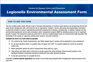 Legionella Environmental Assessment Form