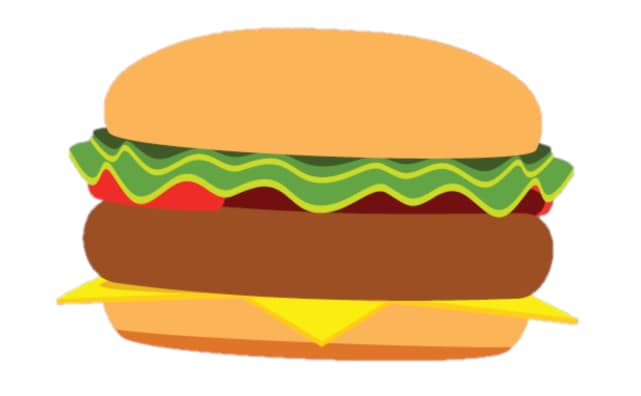 Graphic of a cheeseburger.