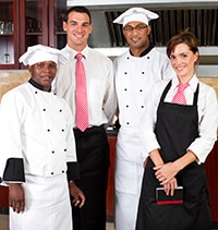 Group photo of kitchen staff.