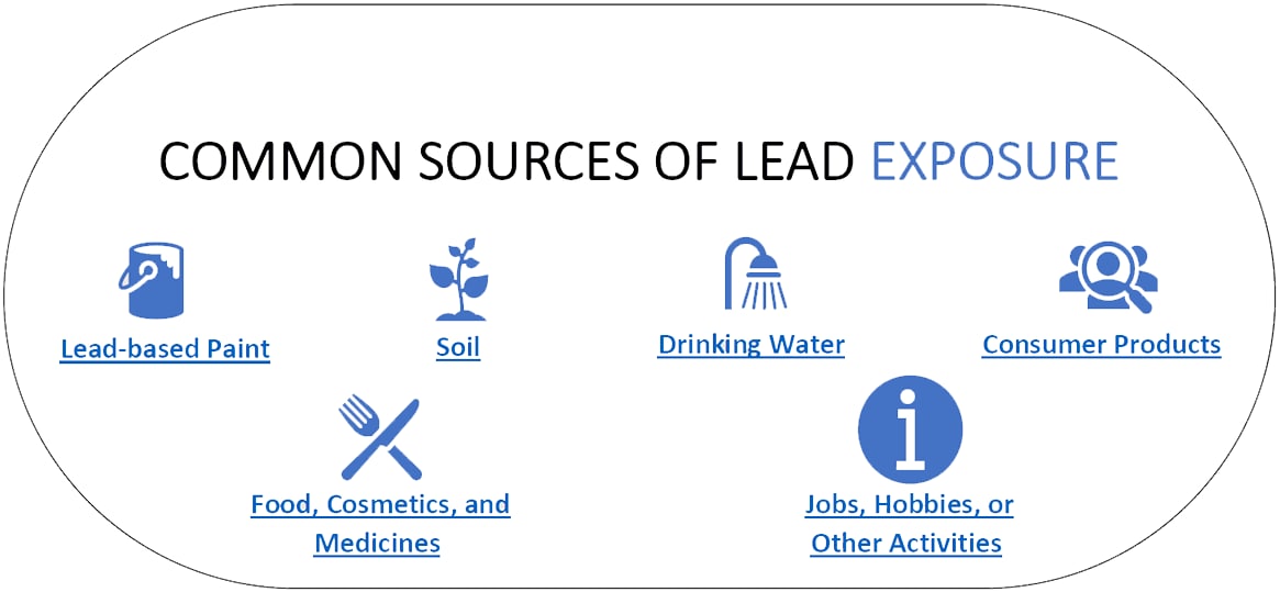 Common sources of lead exposure