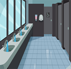 Illustration of a lavatory