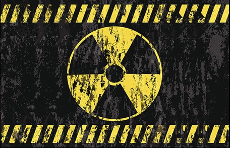 Warning sign: nuclear danger