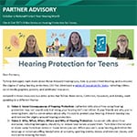 Partner Advisory: October is National Protect Your Hearing Month