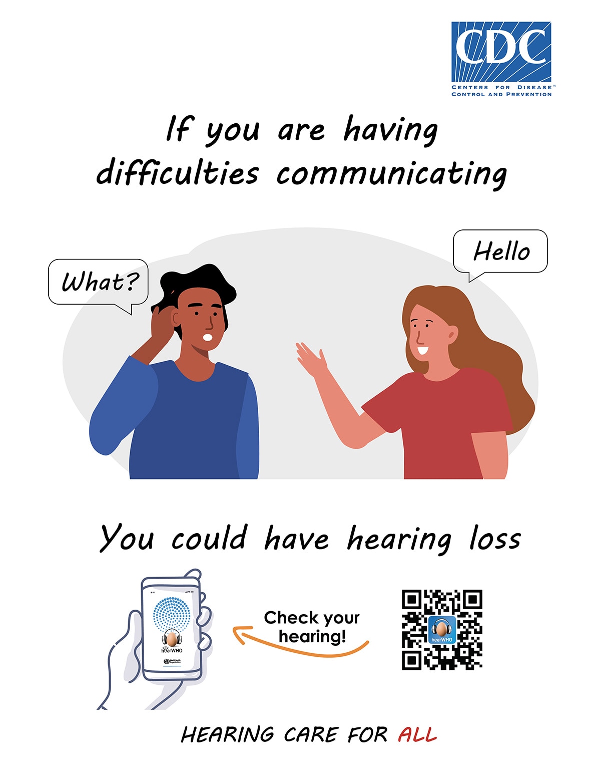If you are having difficulties communicating, you could have hearing loss. Check your hearing!