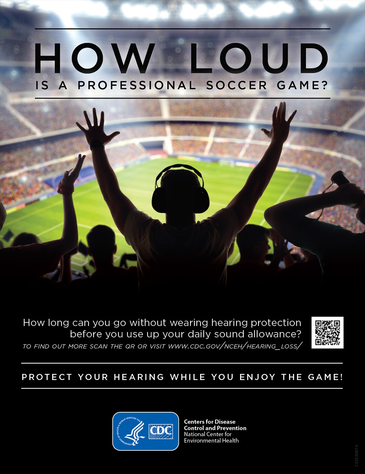 How Loud is a Professional Soccer Game? Visit www.cdc.gov/nceh/hearing_loss/ to learn more.