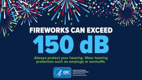 fireworks can exceed 150db