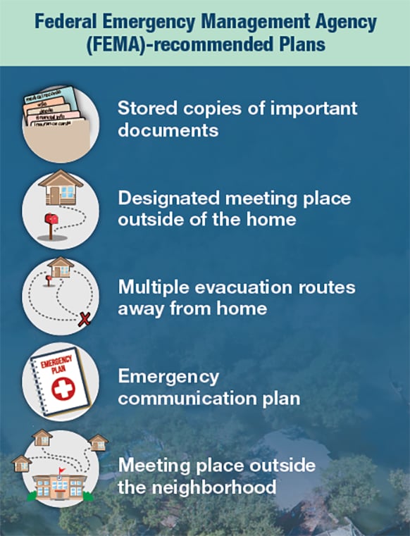 Federal Emergency Managemnt Agency (FEMA)-recommended Plans.