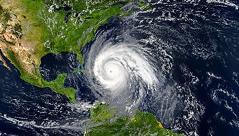 Hurricane headed towards the United States.  