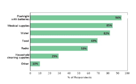 Figure 2 - Items Respondents Reported Having in their Emergency Supply Kits