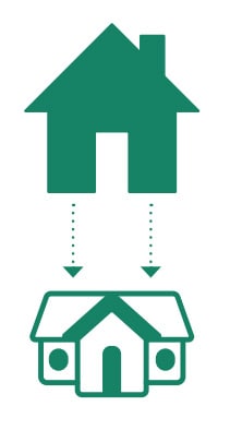 Icon of a home and a shelter.