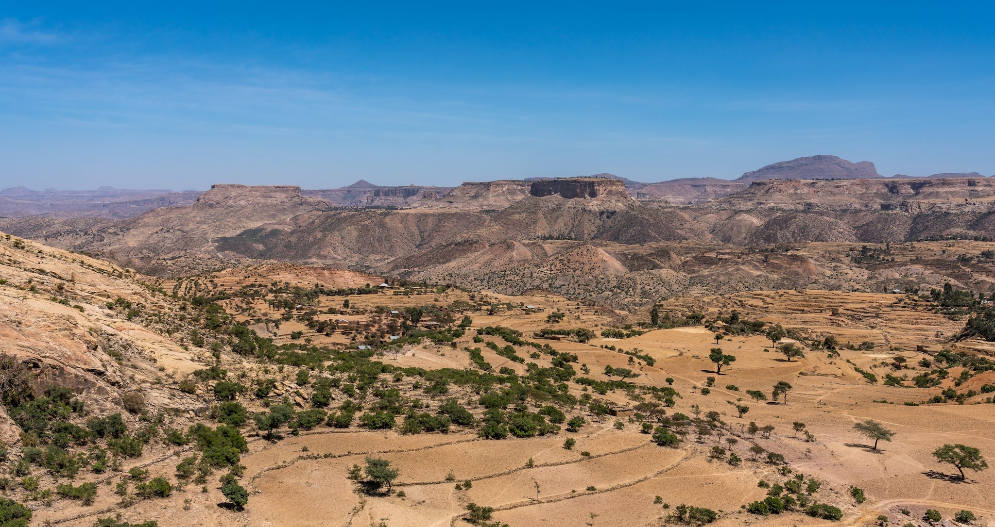 Landscape in Gheralta in Tigray, Northern Ethiopia.